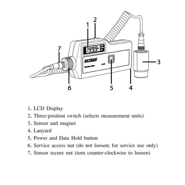 EXTECH EX-VB450 เครื่องวัดความสั่นสะเทือน Vibration Meter